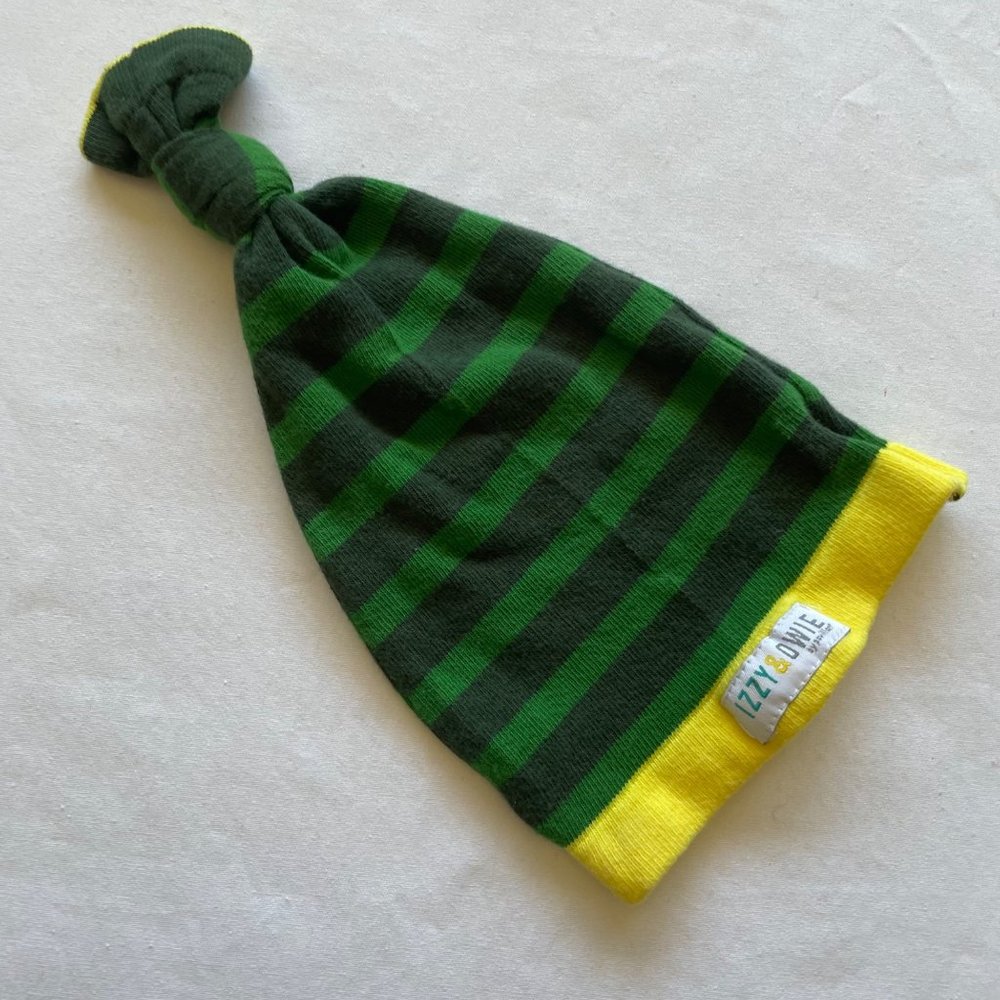 Izzy & Owie Green and Yellow Baby Hat One Size - Picture 2 of 6